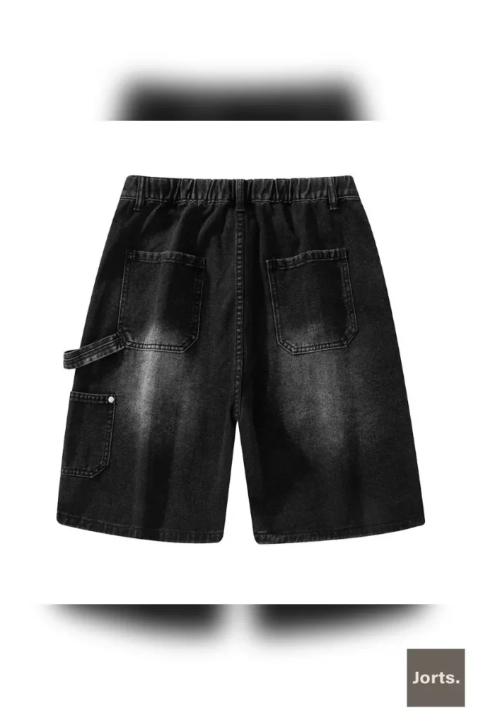 Vintage Men’s Loose Cargo Denim Jorts – Y2K Streetwear