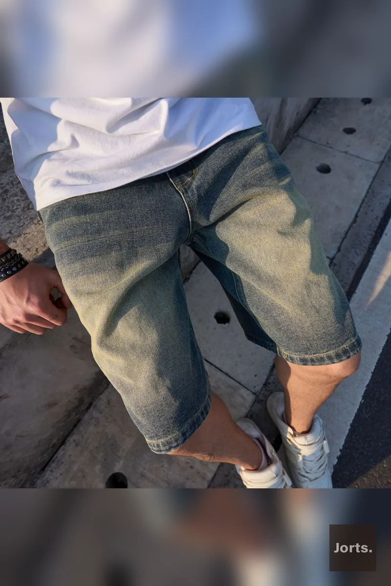 Street Mens Loose-fit Denim Straight-leg Pants: Y2K Style