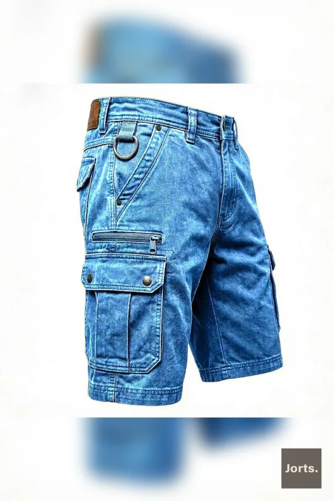 Street Washed Multi-Pocket Denim Shorts – Relaxed Fit