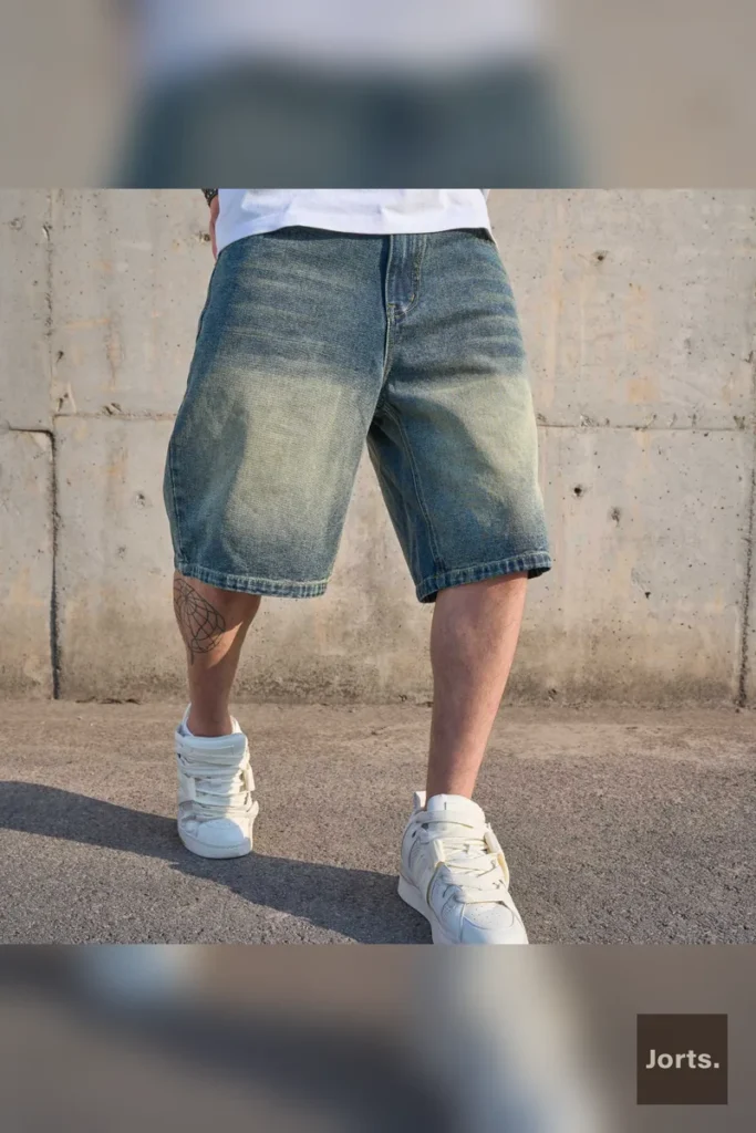 Mens Y2K loose-fit denim straight-leg pants, front view, showcasing baggy style and vintage wash. Perfect for streetwear.