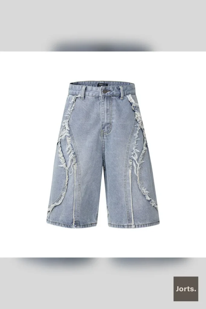 Back view of the Retro Multi-Pocket Straight-Leg Denim Pants, showing the relaxed fit and rear pocket details.