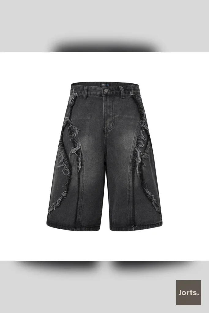Side view of the Retro Multi-Pocket Straight-Leg Denim Pants, emphasizing the full length and mid-rise waist.