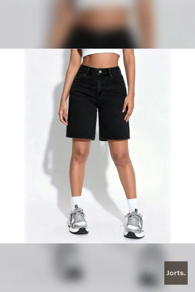 Women's Y2K high-waisted patterned wide-leg capri pants in dark blue, side view, styled for streetwear.