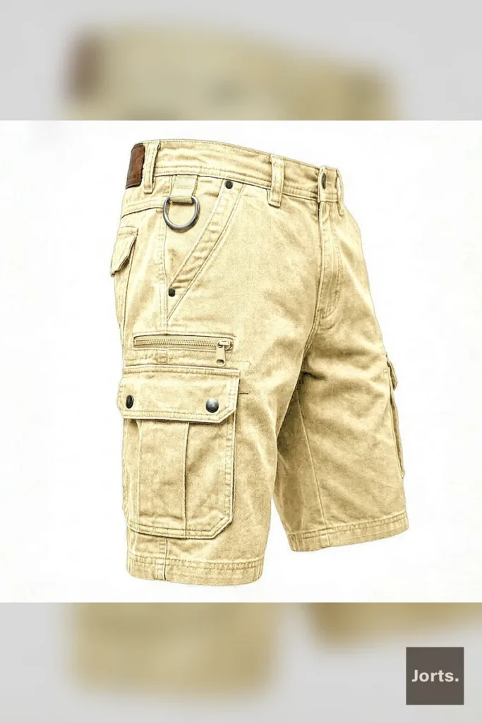 Back view of Y2K washed multi-pocket denim shorts, highlighting pocket placement.